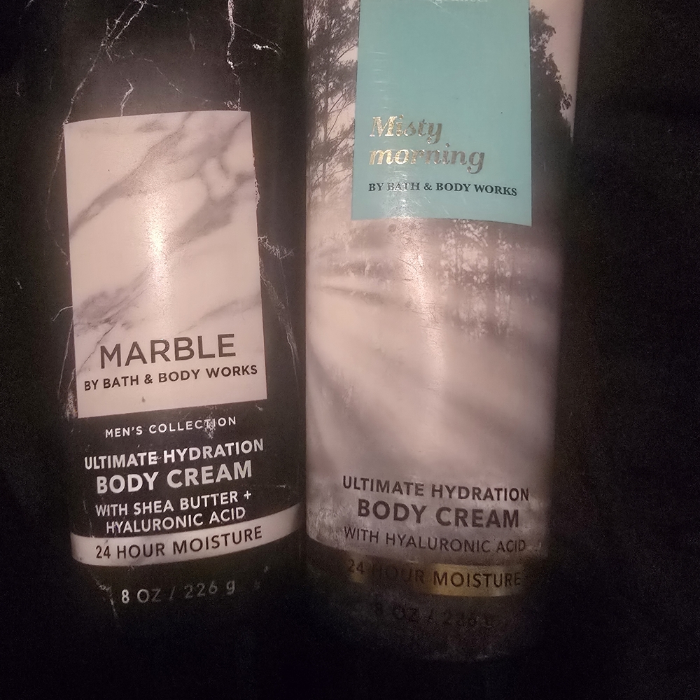 Bath & Body Works Marble and Misty Morning Body Cream Duo